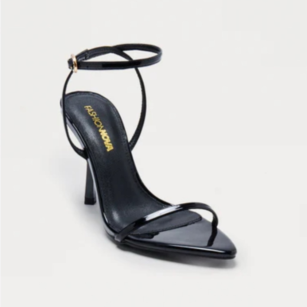 Fashion Nova Glossy Black Heels